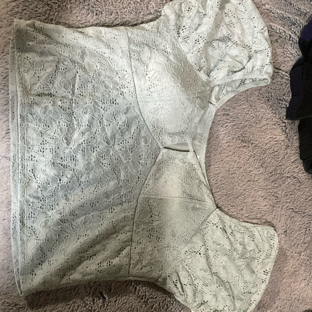No Boundaries Green Bustier Blouse